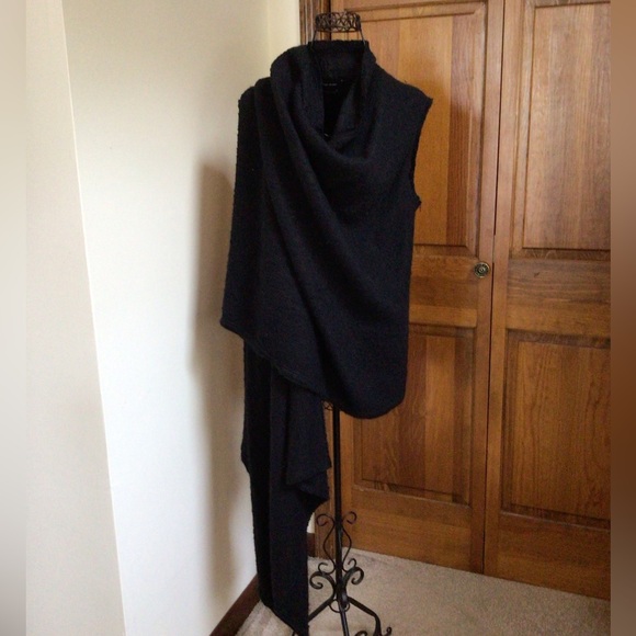 ISABEL MARANT FELICIA DRAPED TEXTURED ALPACA VEST SET - Picture 3 of 8